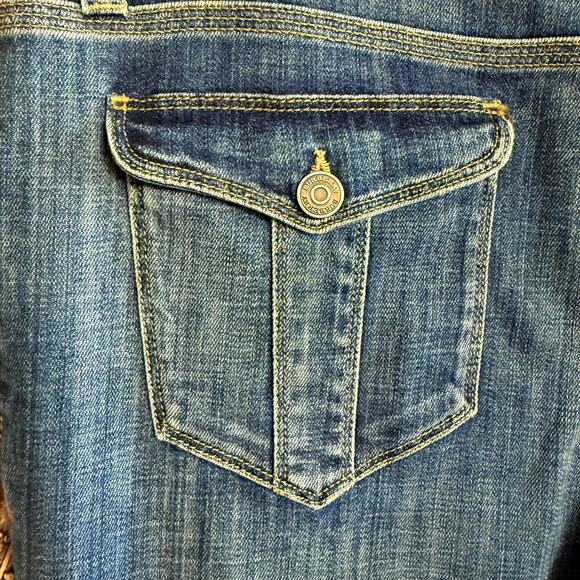 Burberry London KnightBridge Wash Blue Cropped Length Straight Leg Size 30 - Picture 8 of 12